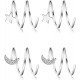 2Pair Twist Crawler Earrings Double Hoop Climber Cuff Earrings For Women Star Moon Butterfly Cartilage Wrap Earrings Heart CZ Minimalist Piercing Earring Hypoallergenic 2Pair Twist Crawler Earrings Double Hoop Climber Cuff Earrings For Women Star Moon Butterfly Cartilage Wrap Earrings Heart CZ Minimalist Piercing Earring Hypoallergenic